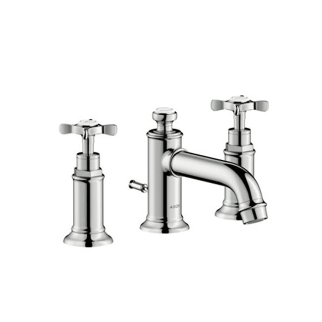 Axor Montreux Widespread Faucet 30 with Cross Handles and Pop-Up Drain, 1.2 GPM in Polished Nickel