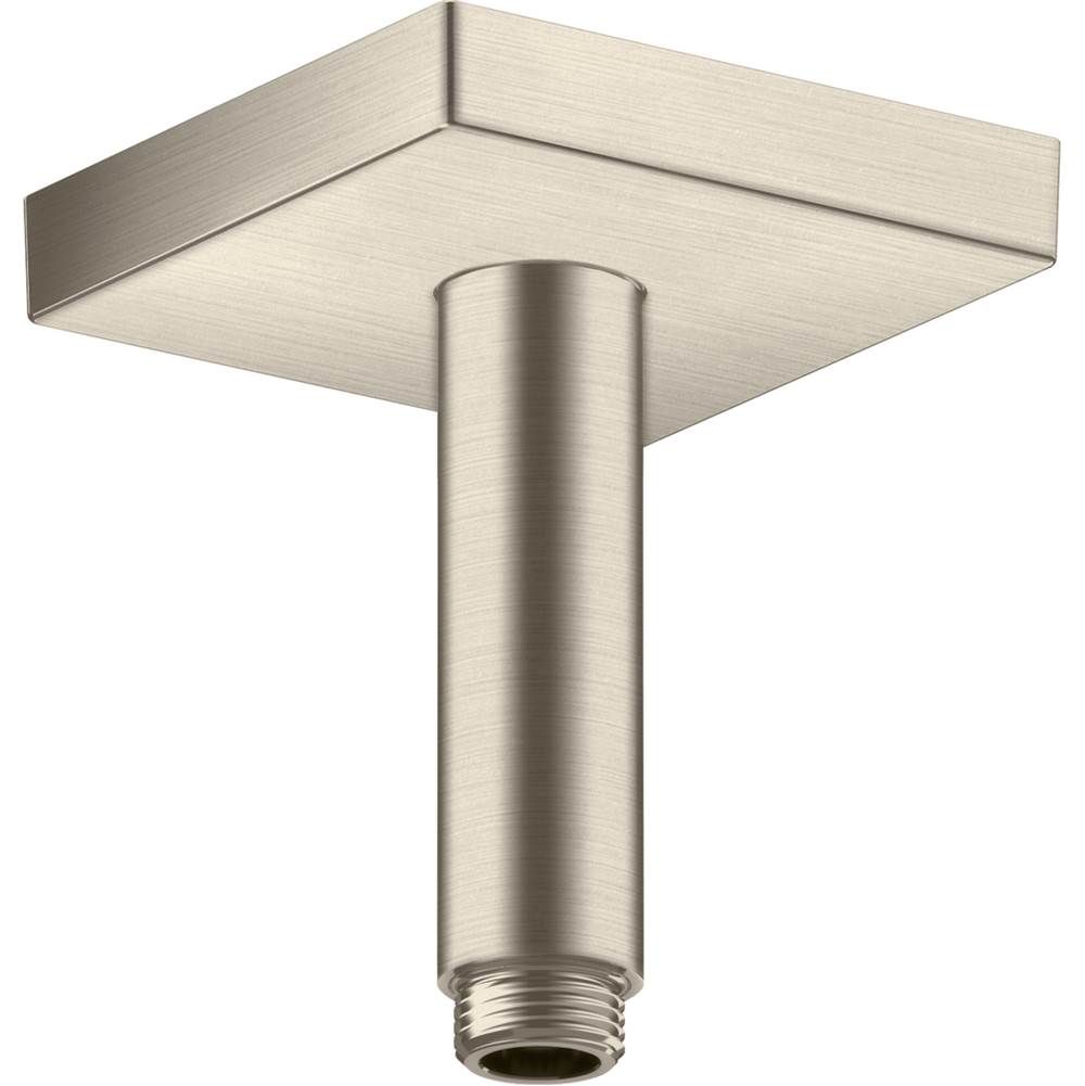 Axor ShowerSolutions Extension Pipe for Ceiling Mount Square, 4'' in Brushed Nickel