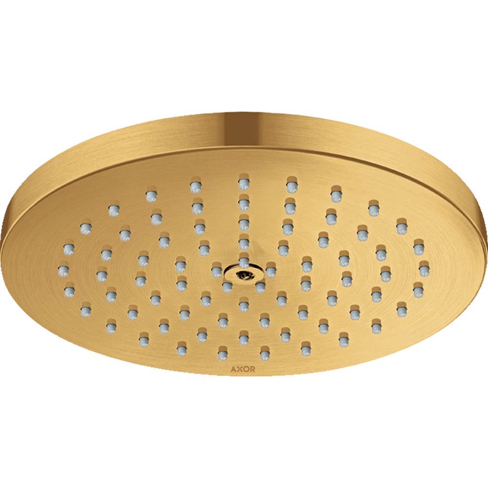 Axor ShowerSolutions Showerhead 180 1-Jet Powder Rain, 1.75 GPM in Brushed Gold Optic