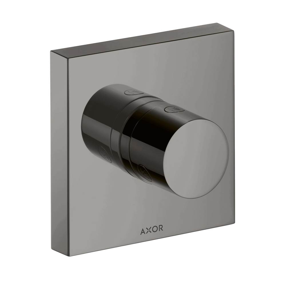 Axor ShowerSolutions Diverter Trim Trio/Quattro 5'' x 5'' in Polished Black Chrome
