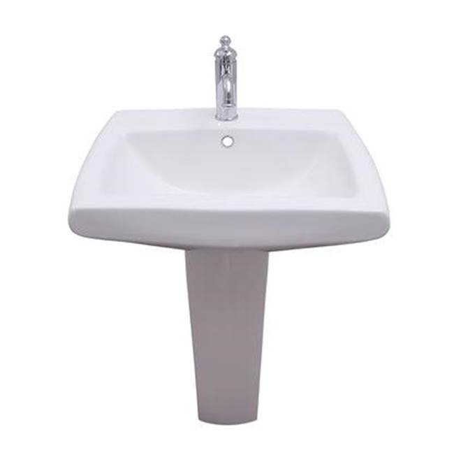 Barclay Ambrose Pedestal for 6'' CenterSet, Overflow, White