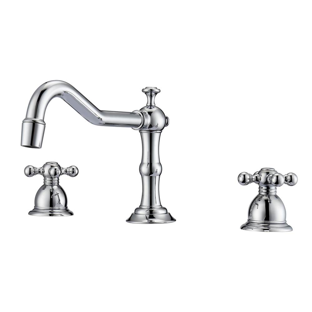 Barclay Roma 8''cc Lav Faucet, withHoses, Metal Cross Handles,CP