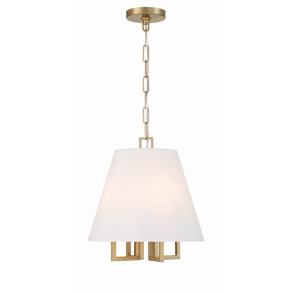 Crystorama Libby Langdon for Crystorama Westwood 4 Light Vibrant Gold Mini Chandelier
