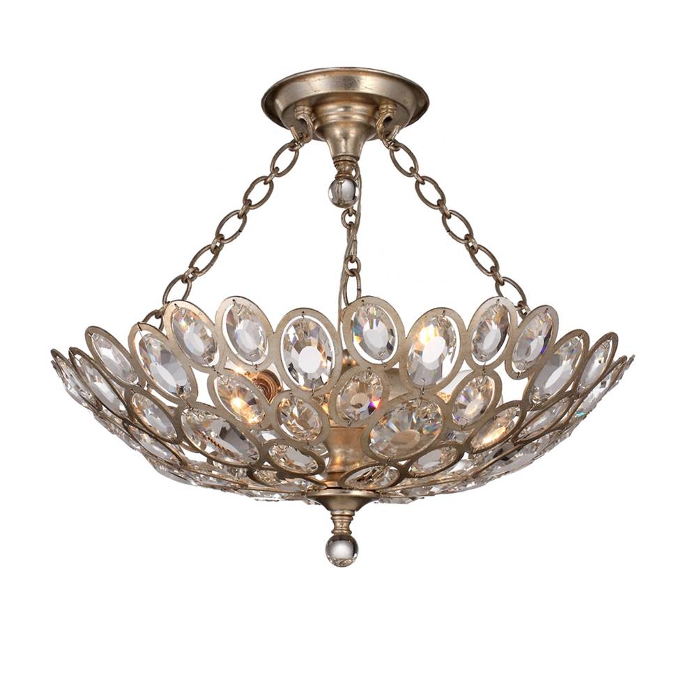 Crystorama Sterling 3 Light Distressed Twilight Ceiling Mount