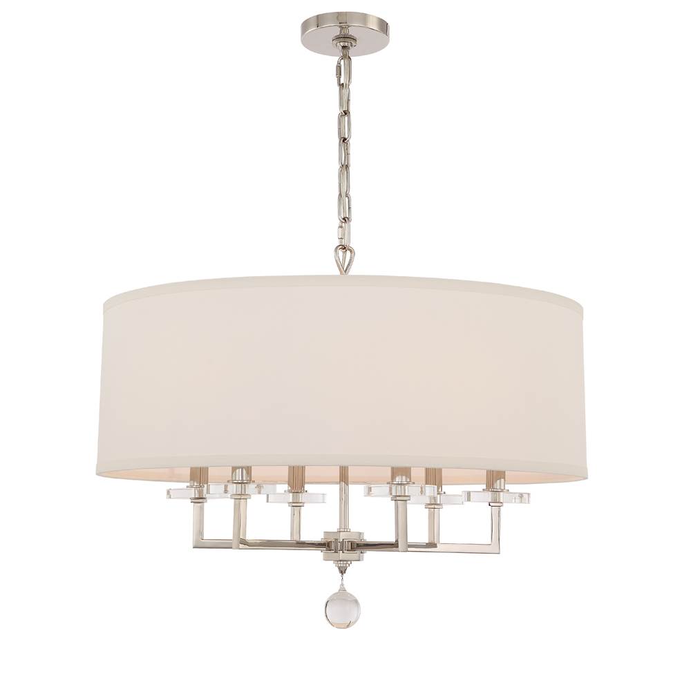 Crystorama Paxton 6 Light Polished Nickel Chandelier