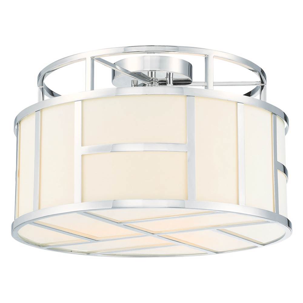 Crystorama Libby Langdon for Crystorama Danielson 3 Light Polished Nickel Ceiling Mount