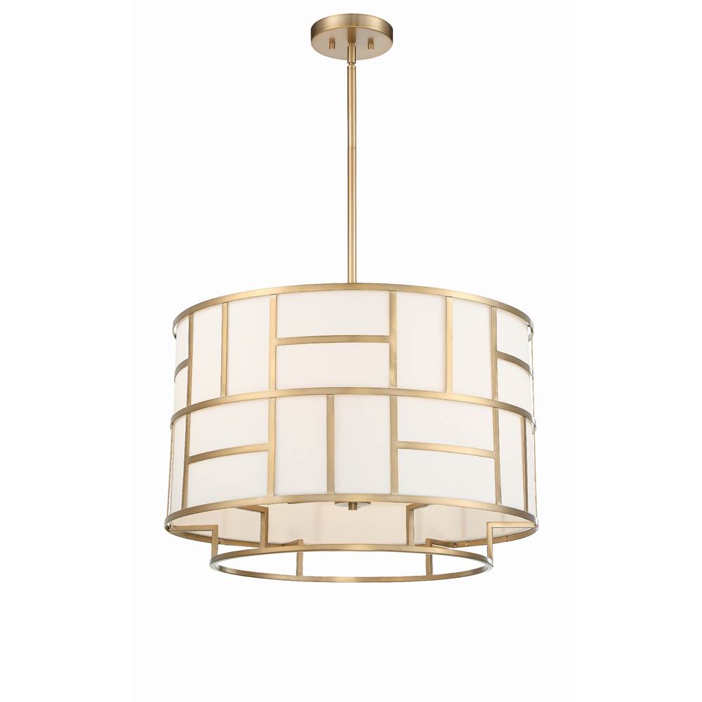 Crystorama Libby Langdon for Crystorama Danielson 6 Light Vibrant Gold Chandelier