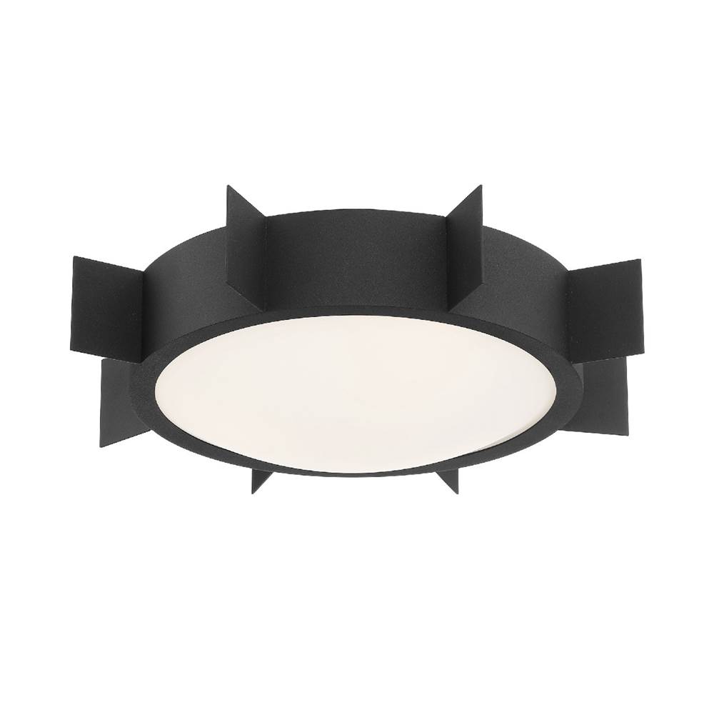 Crystorama Solas 3 Light Black Forged Ceiling Mount
