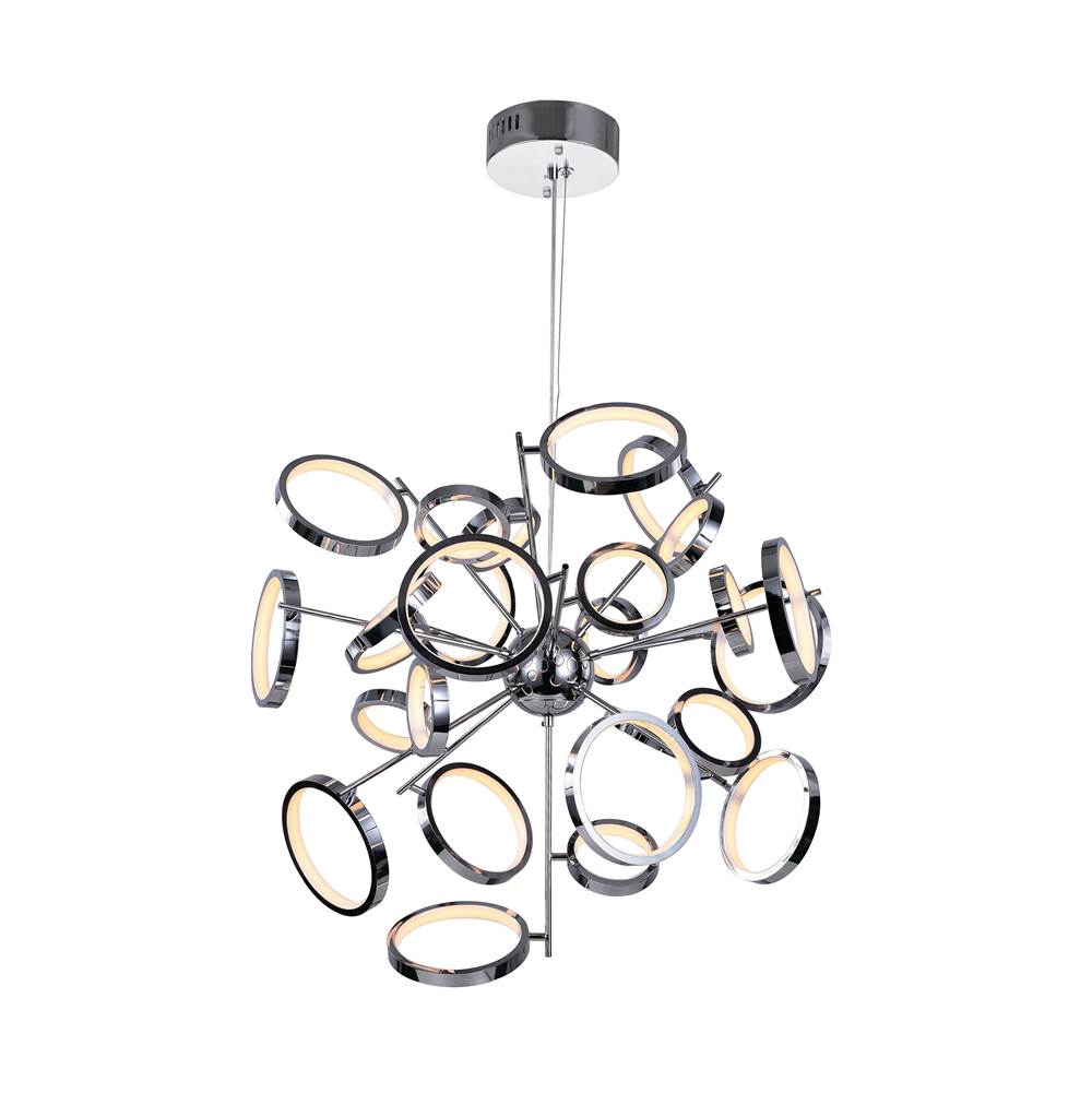 CWI Lighting Colette LED Chandelier With Chrome Finish