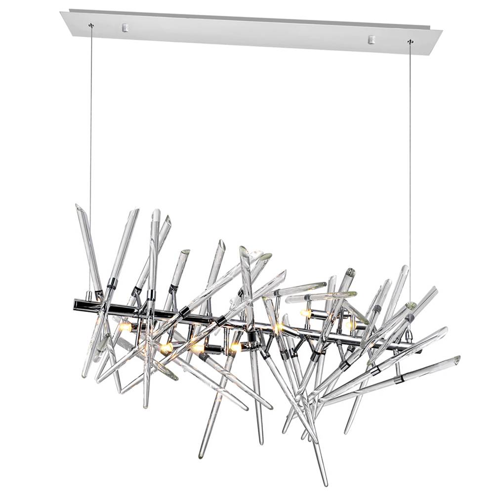 CWI Lighting Icicle 9 Light Chandelier With Chrome Finish