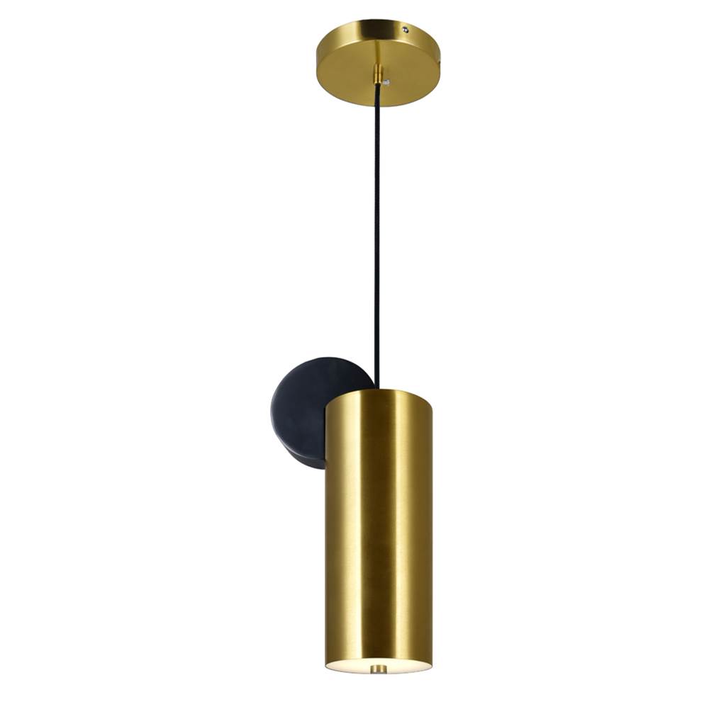 CWI Lighting Saleen LED Mini Pendant With Brass Plus Black Finish