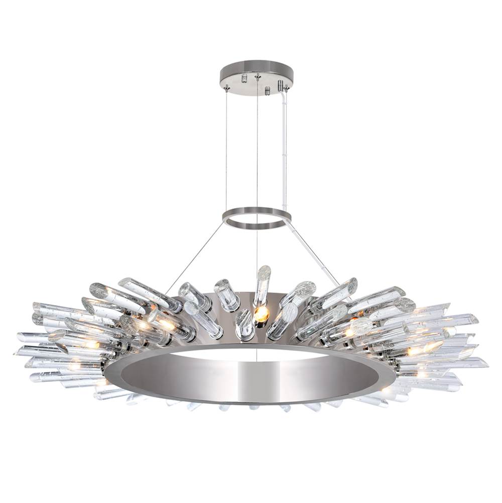 CWI Lighting Thorns 12 Light Chandelier With Polished Nickel Finish