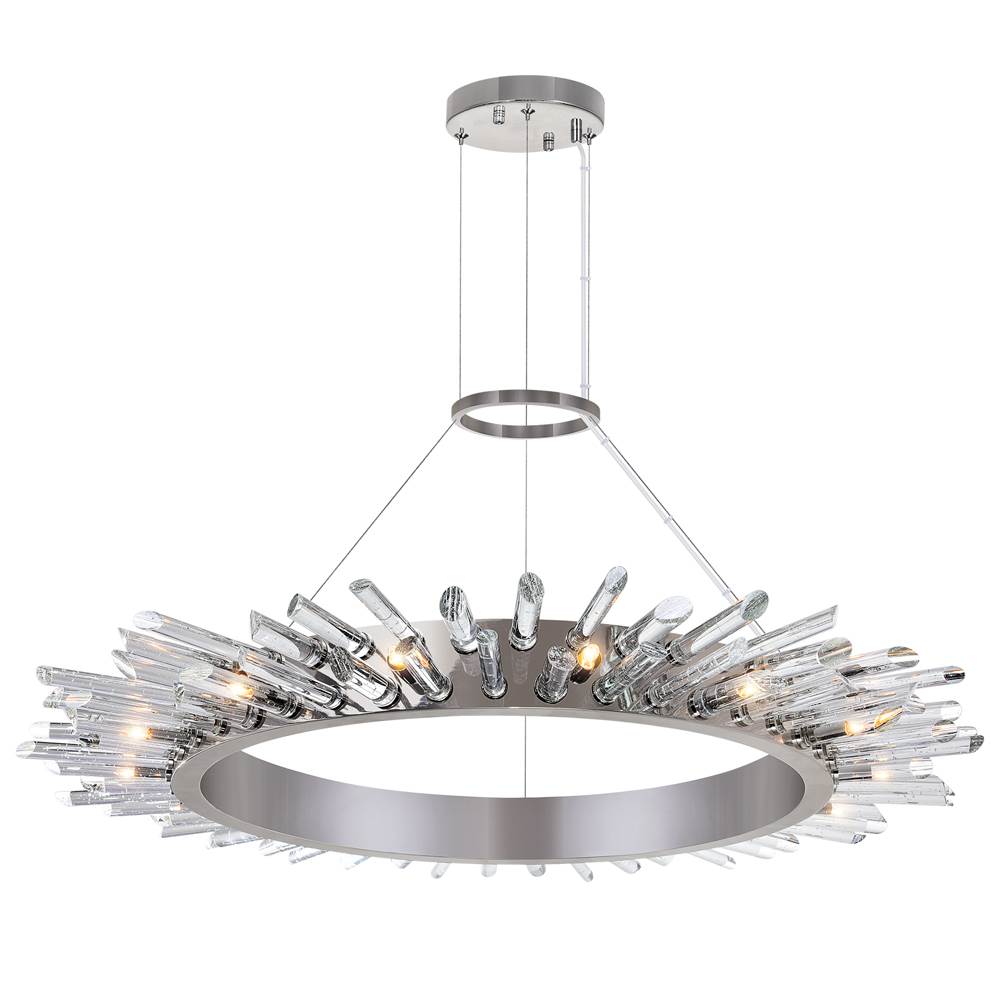 CWI Lighting Thorns 15 Light Chandelier With Polished Nickel Finish