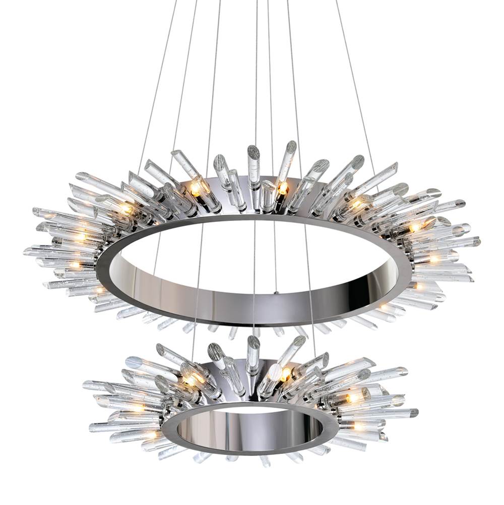 CWI Lighting Thorns 23 Light Chandelier With Polished Nickel Finish