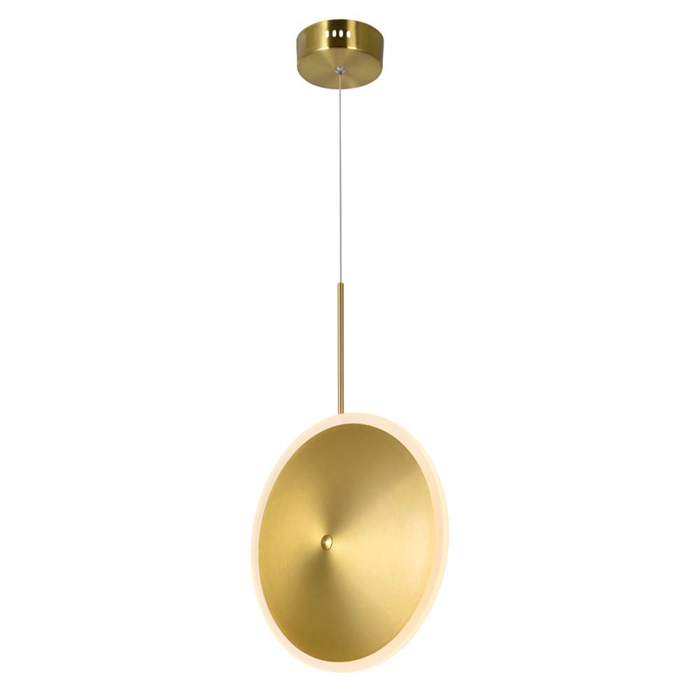 CWI Lighting Ovni LED Mini Pendant With Brass Finish