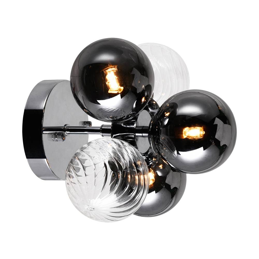 CWI Lighting Pallocino 3 Light Sconce With Chrome Finish