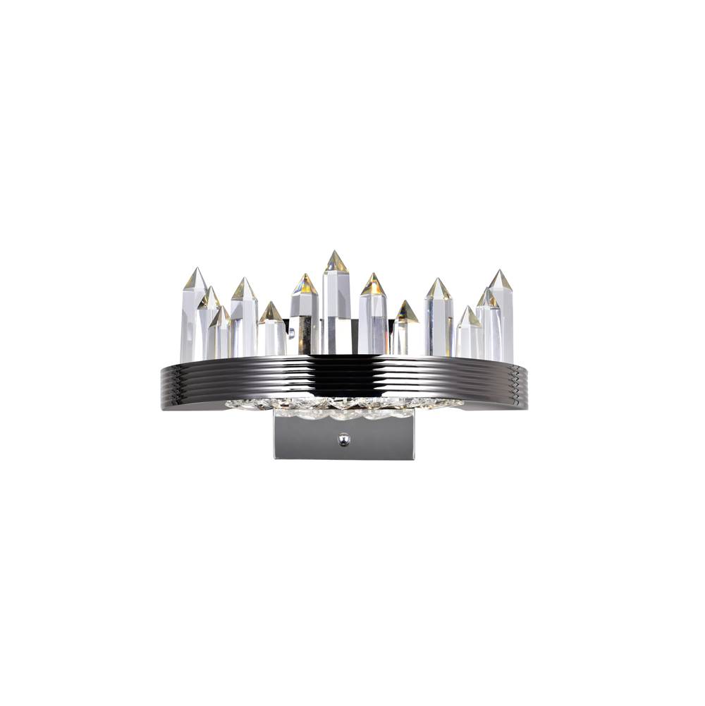 CWI Lighting Agassiz LED Sconce With Polished Nickel Finish