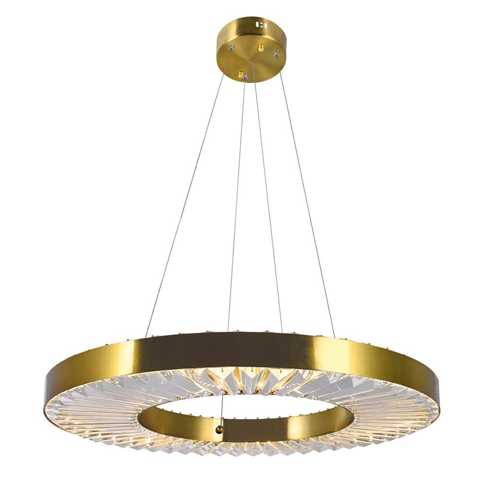 CWI Lighting Bjoux LED Chandelier With Brass Finish