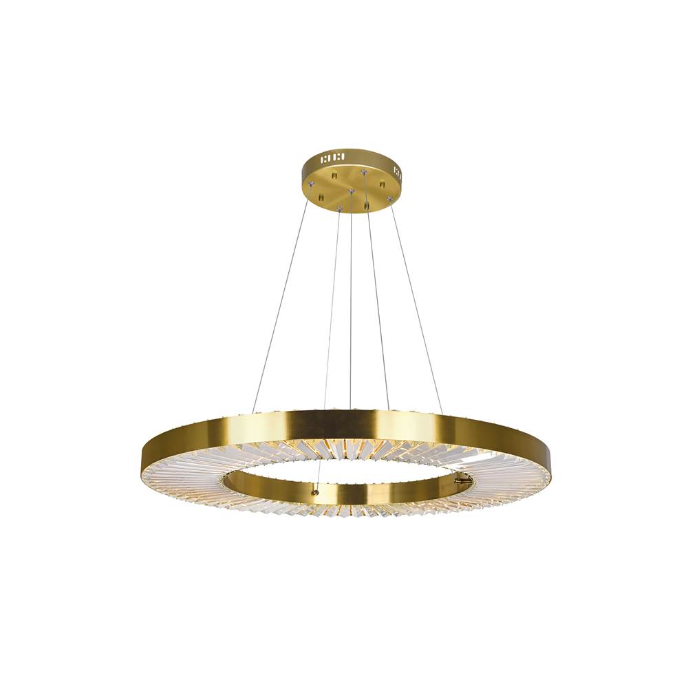CWI Lighting Bjoux LED Chandelier With Brass Finish