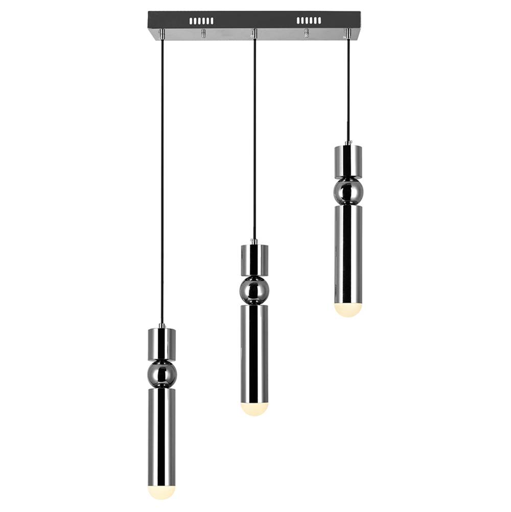 CWI Lighting Chime LED Island/Pool Table Chandelier With Polished Nickel Finish