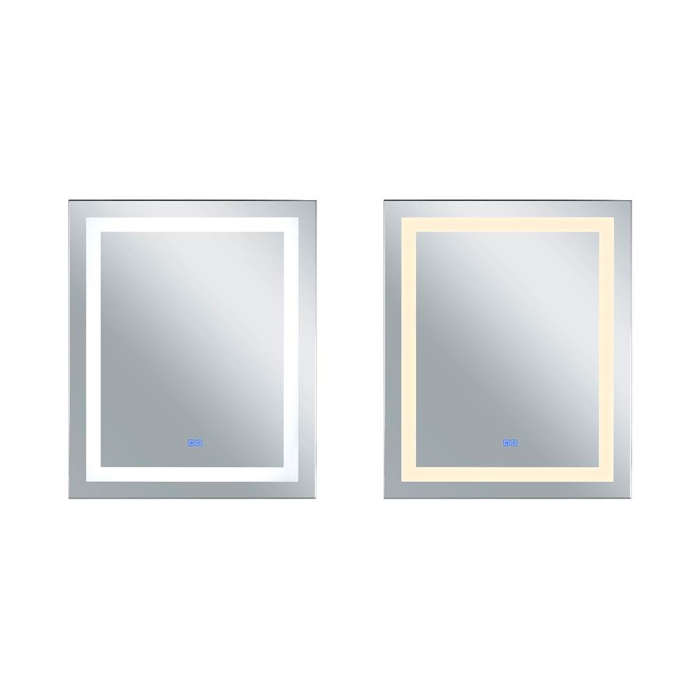 CWI Lighting Abril Rectangle Matte White LED 30 in. Mirror From our Abril Collection