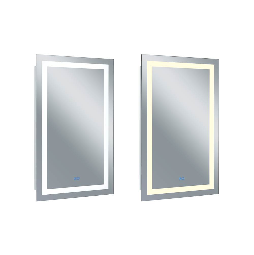 CWI Lighting Abril Rectangle Matte White LED 30 in. Mirror From our Abril Collection