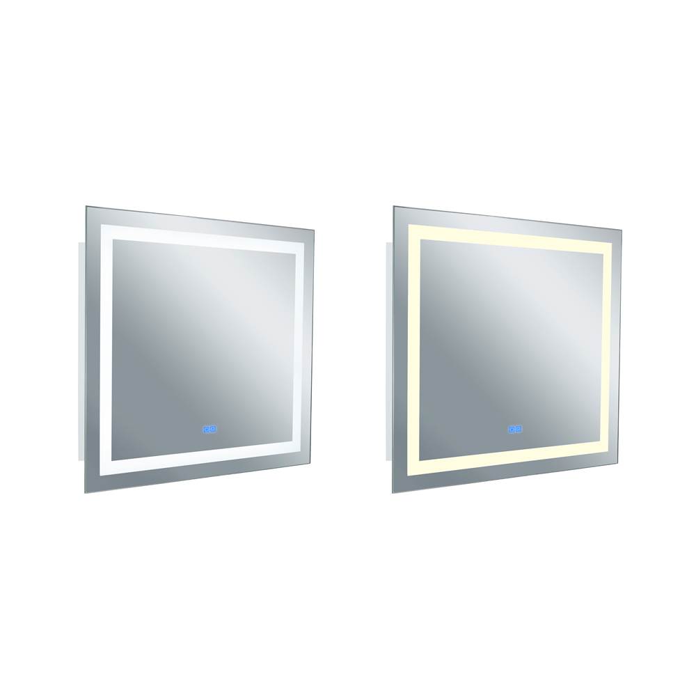 CWI Lighting Abril Rectangle Matte White LED 40 in. Mirror From our Abril Collection