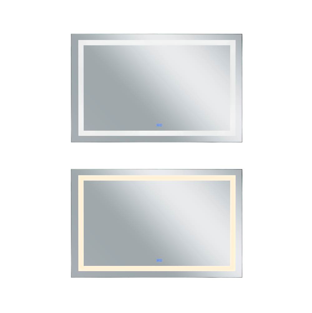CWI Lighting Abril Rectangle Matte White LED 58 in. Mirror From our Abril Collection