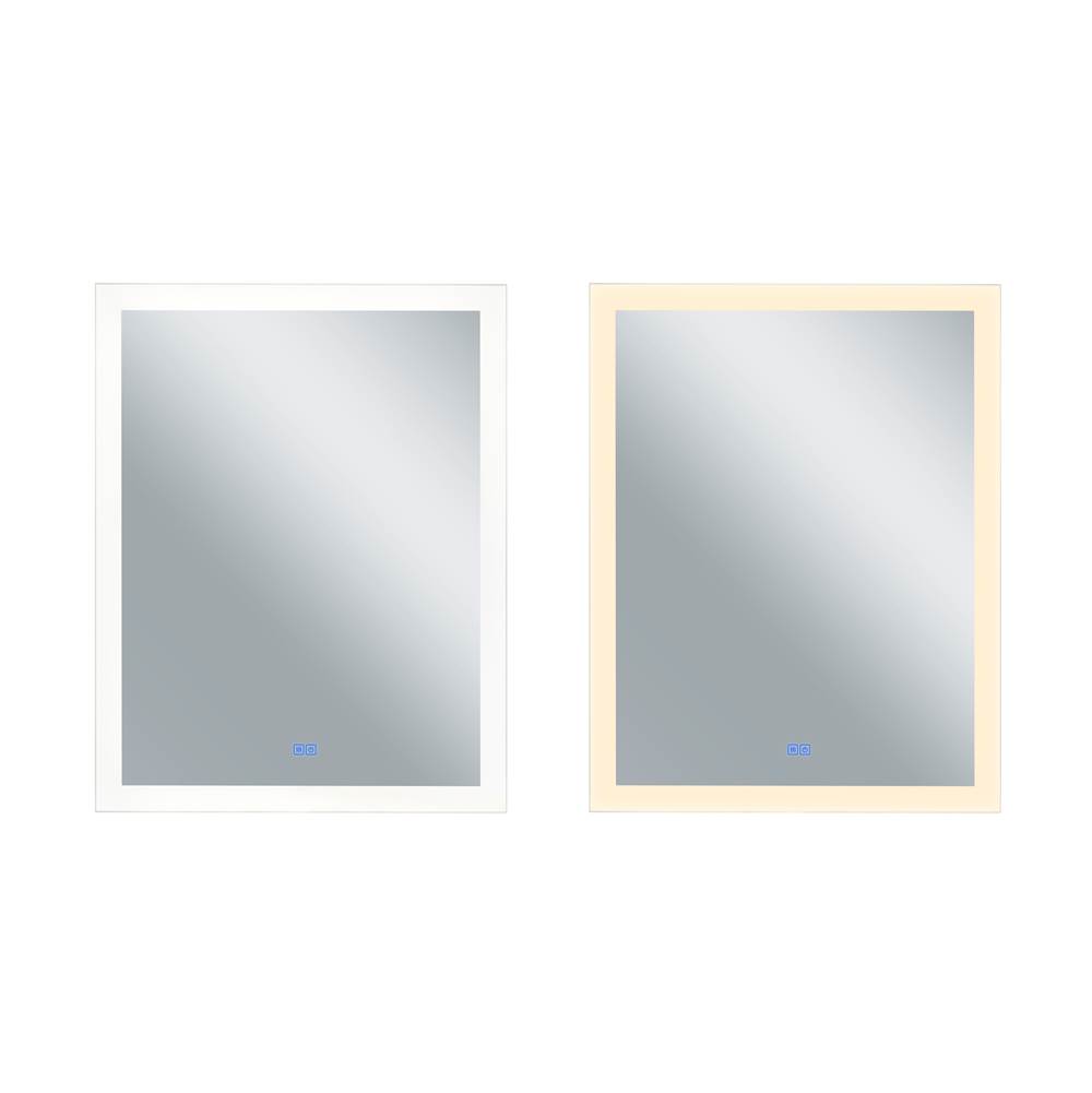 CWI Lighting Abigail Rectangle Matte White LED 32 in. Mirror From our Abigail Collection