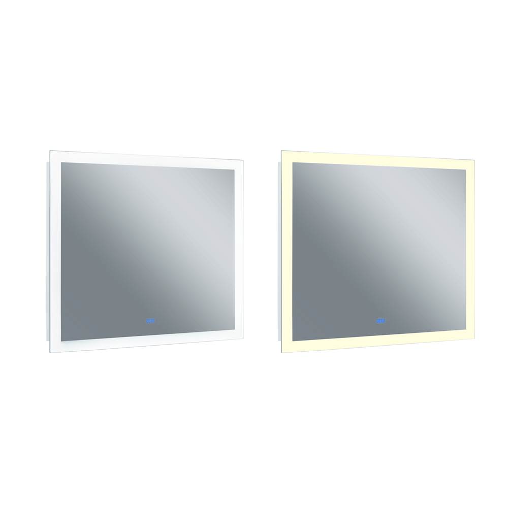 CWI Lighting Abigail Rectangle Matte White LED 40 in. Mirror From our Abigail Collection