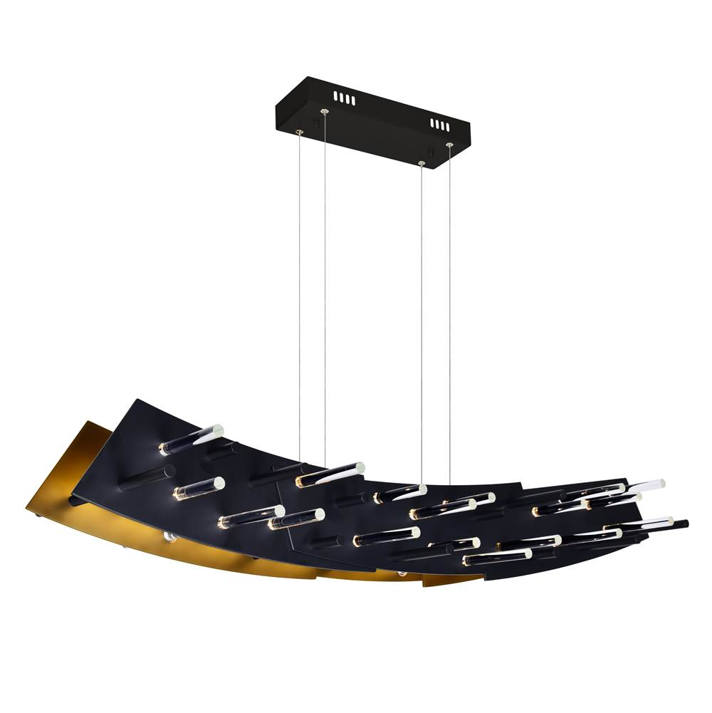 CWI Lighting Gondola LED Chandelier With Black Finish