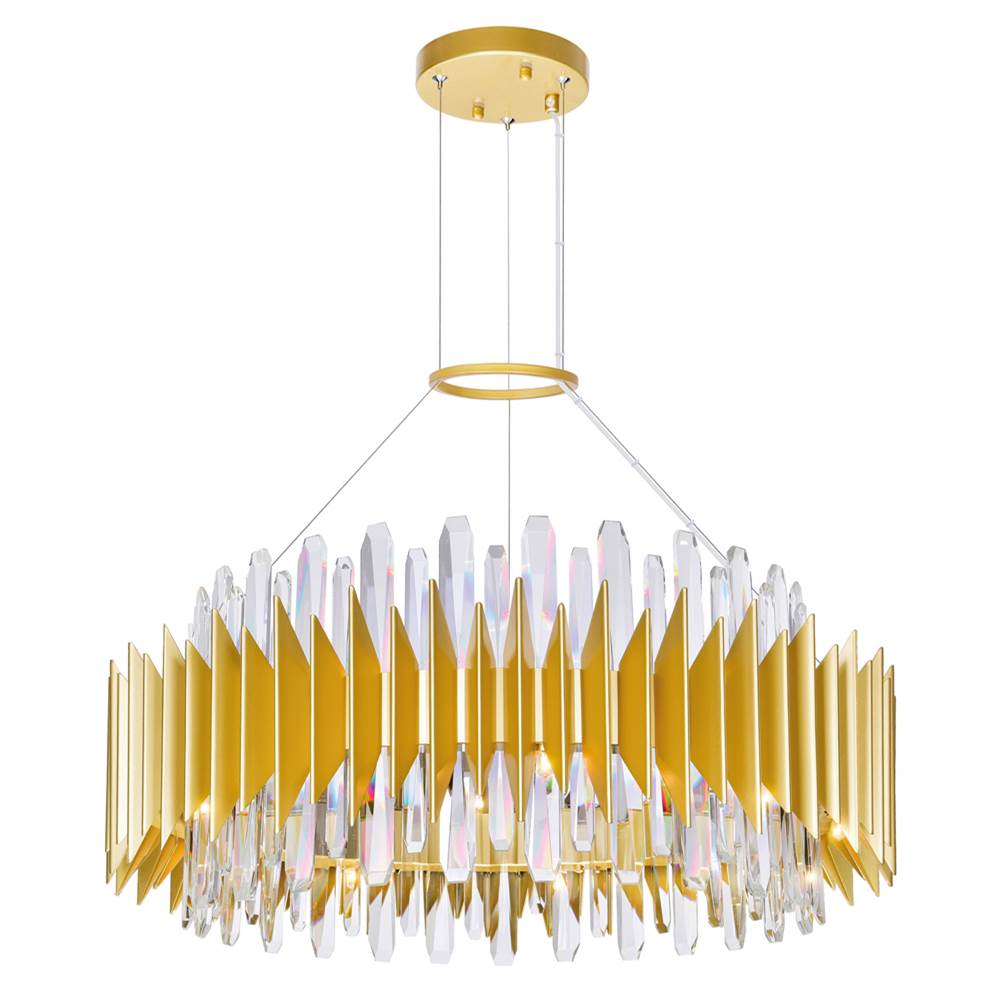 CWI Lighting Cityscape 18 Light Chandelier With Satin Gold Finish