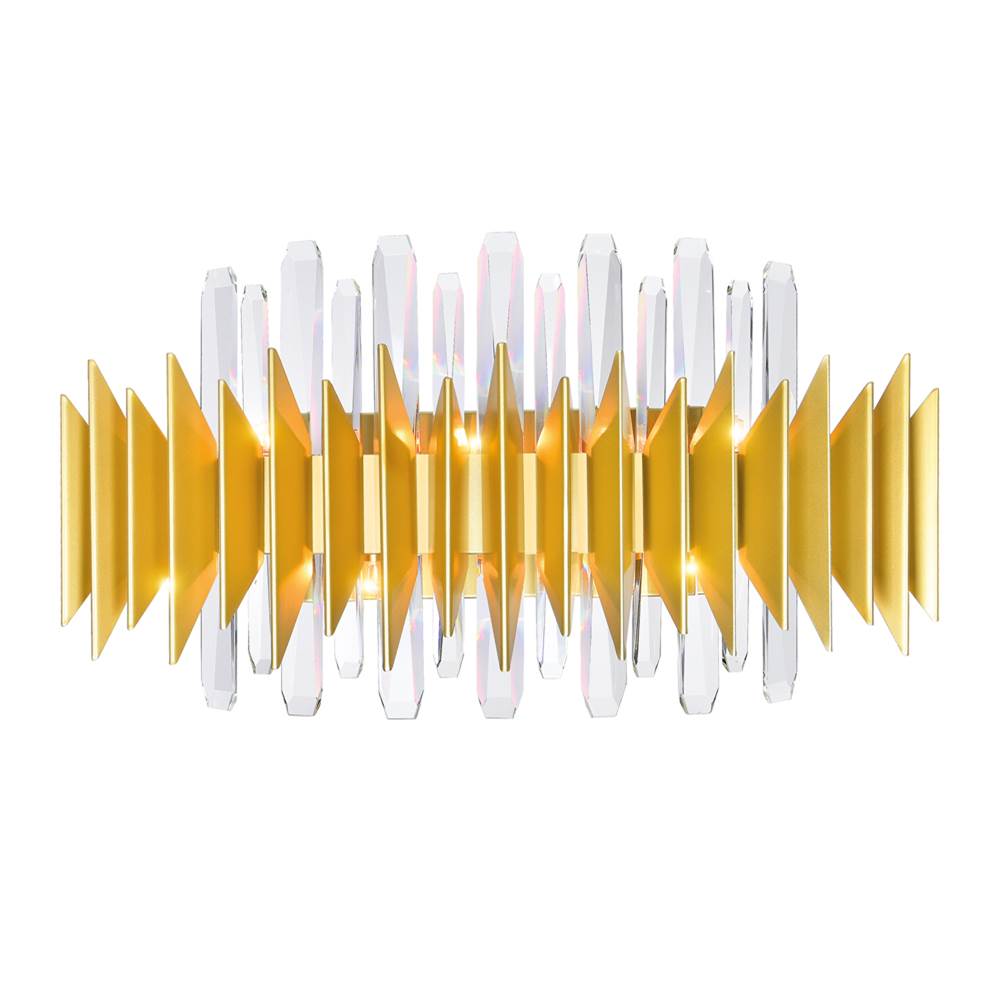 CWI Lighting Cityscape 7 Light Wall Sconce With Satin Gold Finish