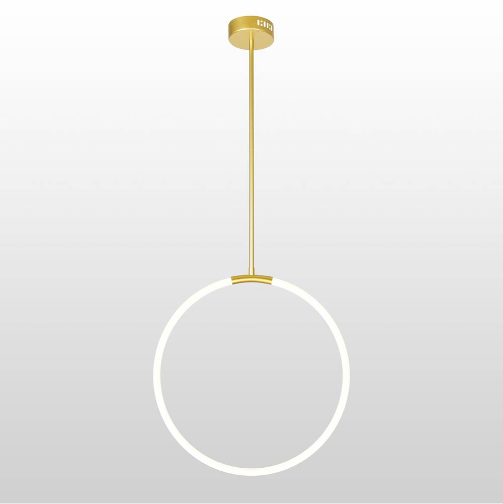 CWI Lighting Hoops 1 Light LED Chandelier With Satin Gold Finish