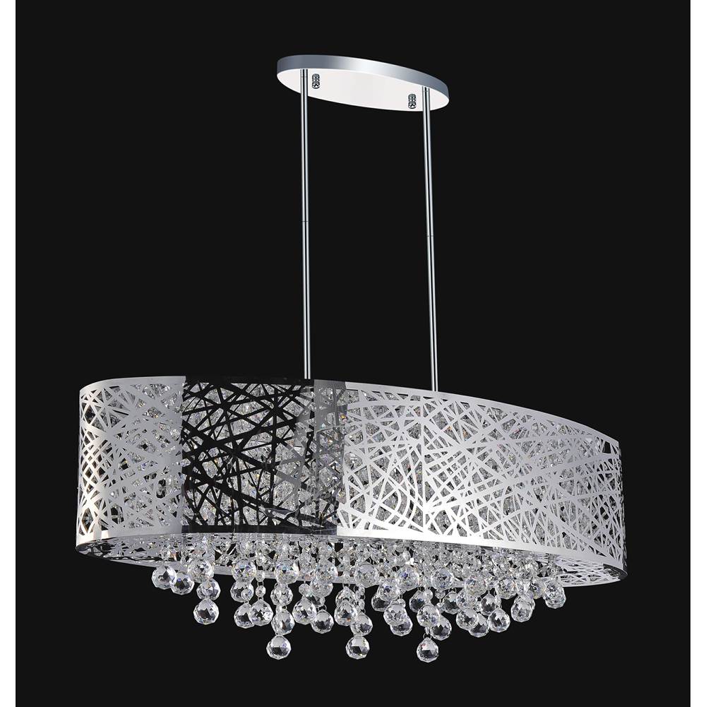 CWI Lighting Eternity 8 Light Drum Shade Chandelier With Chrome Finish