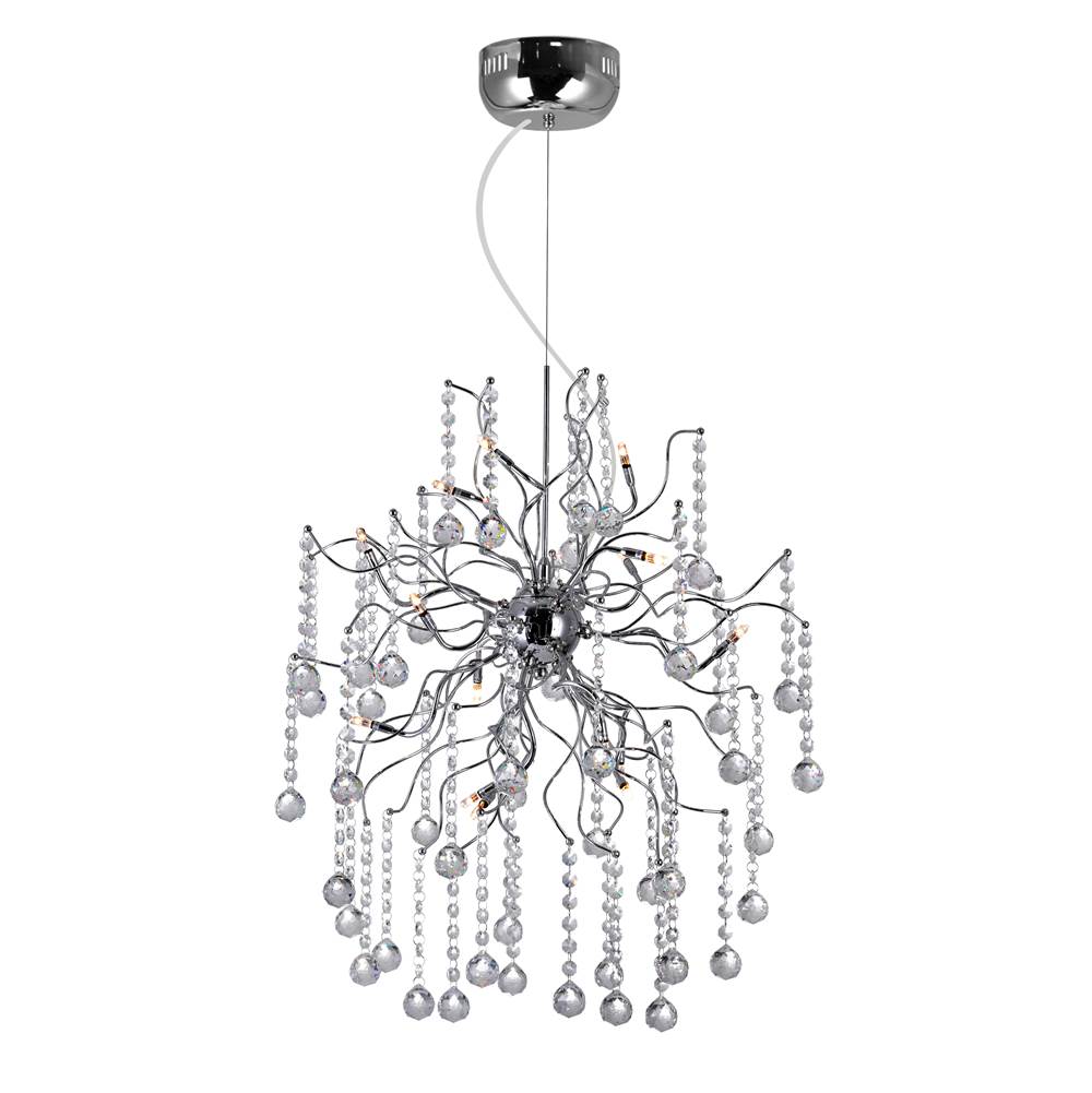 CWI Lighting Cherry Blossom 15 Light Chandelier With Chrome Finish