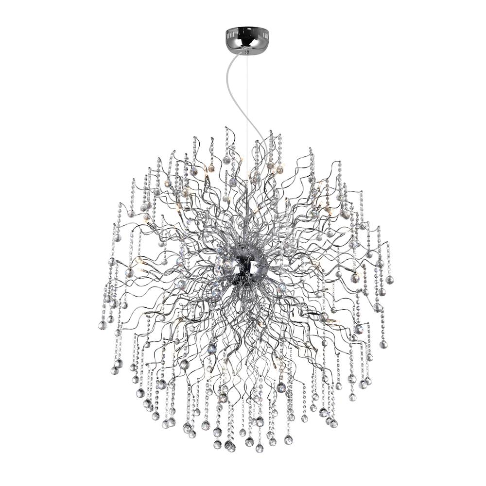 CWI Lighting Cherry Blossom 48 Light Chandelier With Chrome Finish