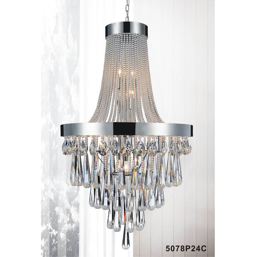 CWI Lighting Vast 13 Light Down Chandelier With Chrome Finish