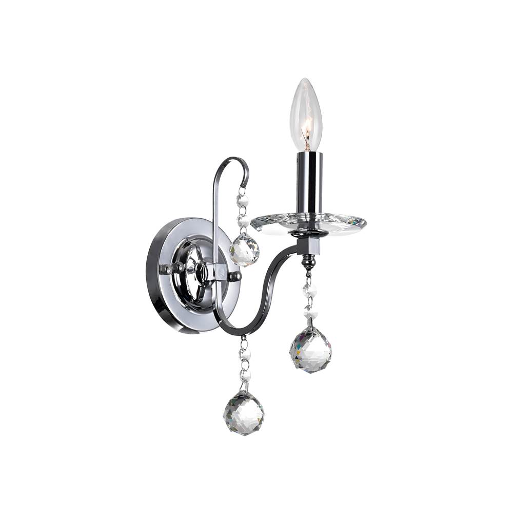 CWI Lighting Valentina 1 Light Wall Sconce With Chrome Finish