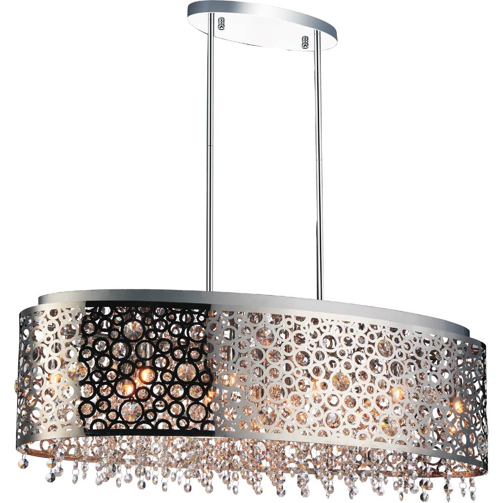 CWI Lighting Bubbles 11 Light Drum Shade Chandelier With Chrome Finish