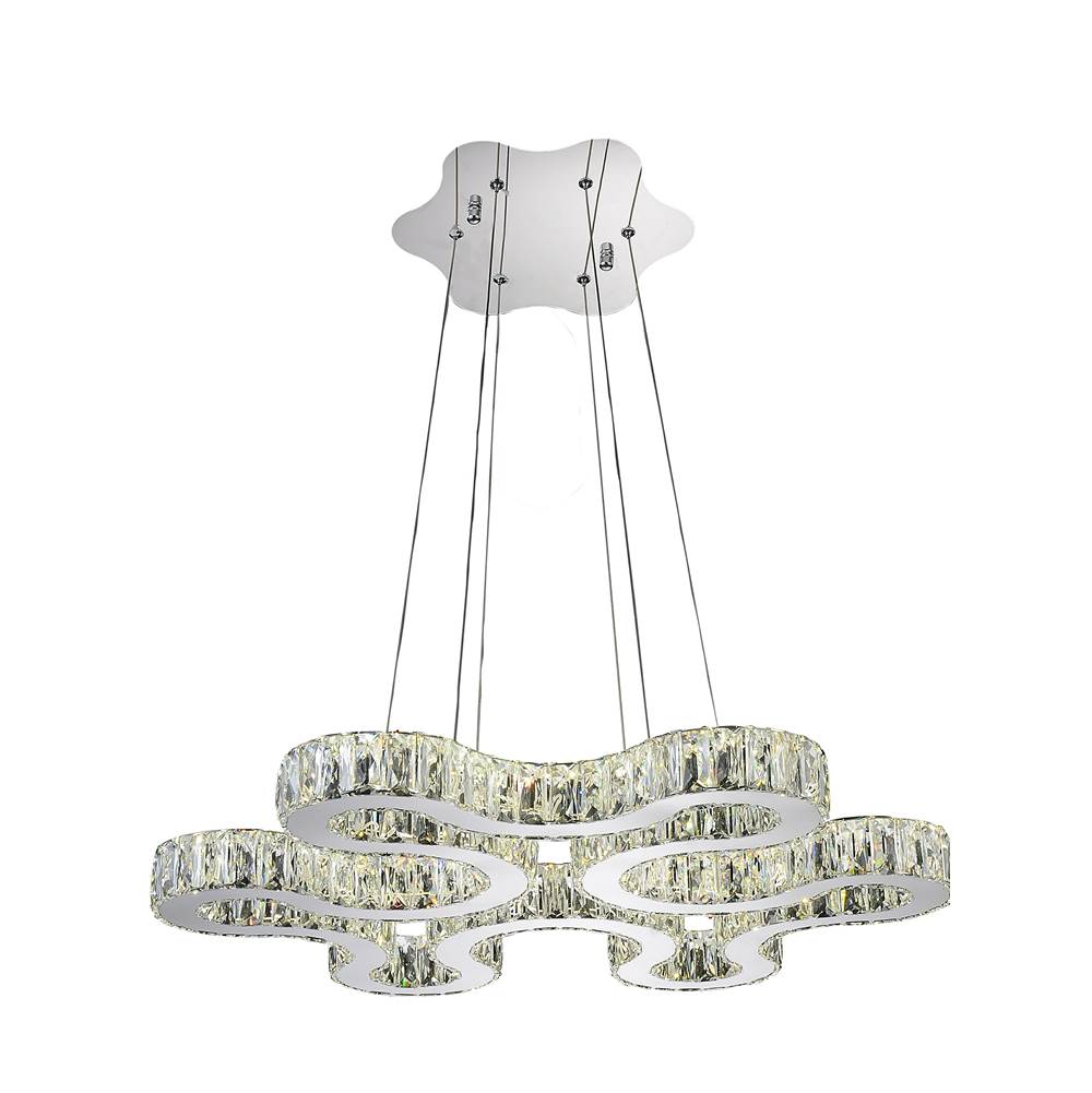 CWI Lighting Odessa LED Chandelier With Chrome Finish