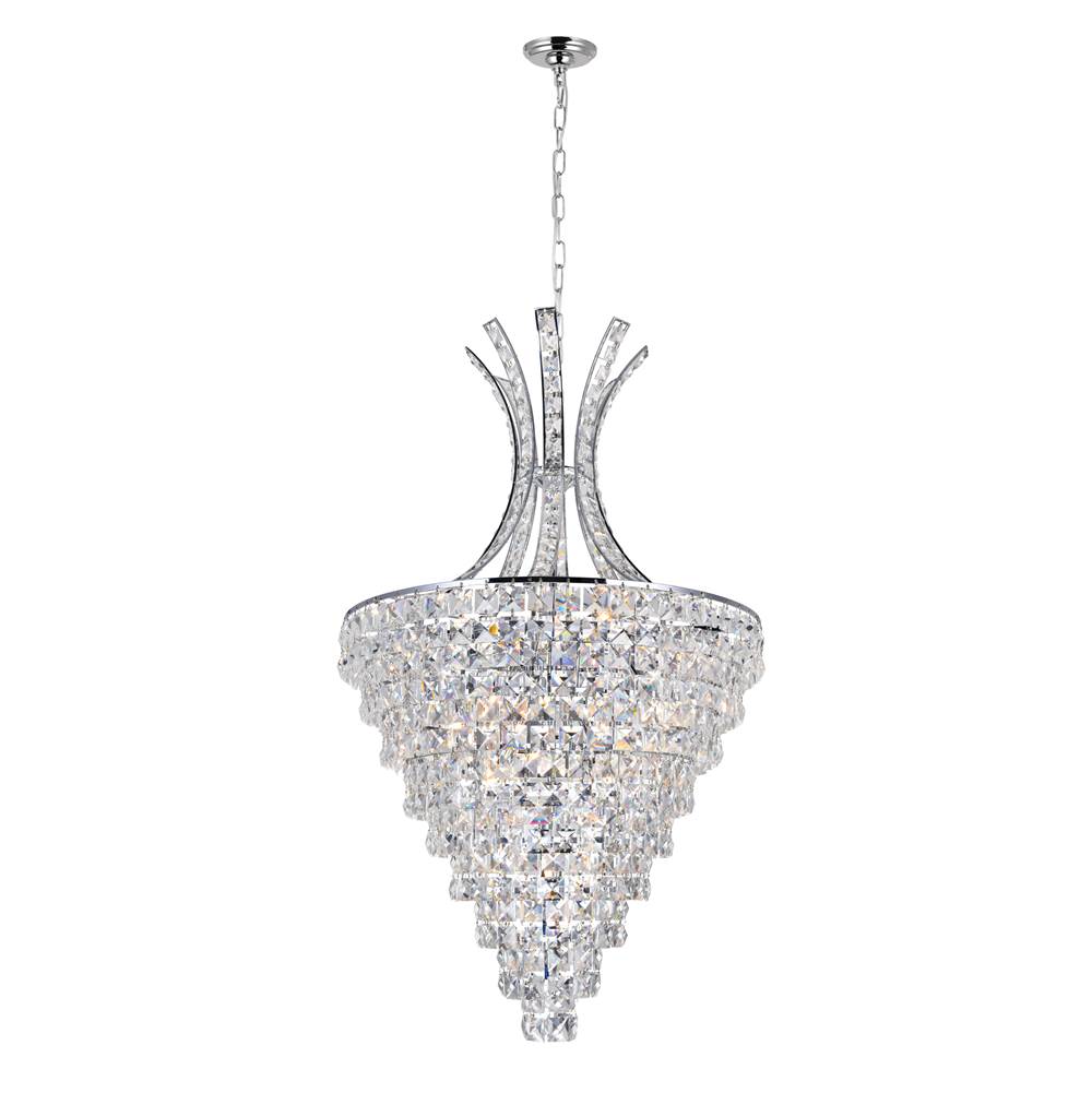 CWI Lighting Chique 12 Light Chandelier With Chrome Finish
