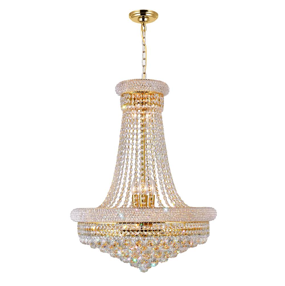 CWI Lighting Empire 17 Light Down Chandelier With Gold Finish