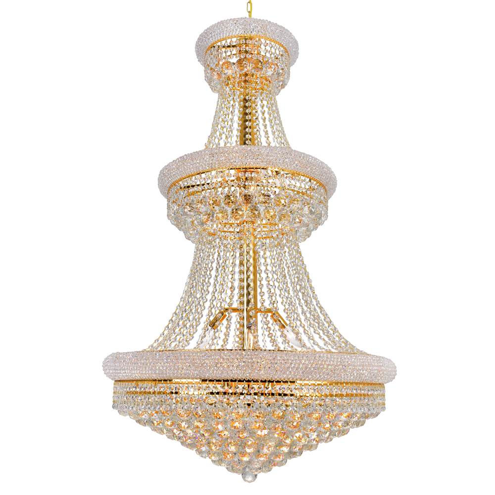 CWI Lighting Empire 32 Light Down Chandelier With Gold Finish