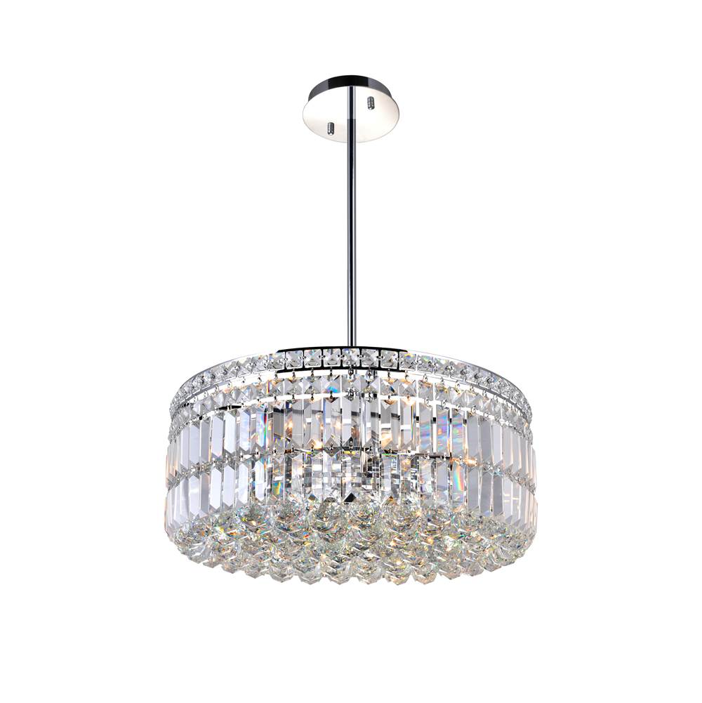 CWI Lighting Colosseum 8 Light Down Chandelier With Chrome Finish