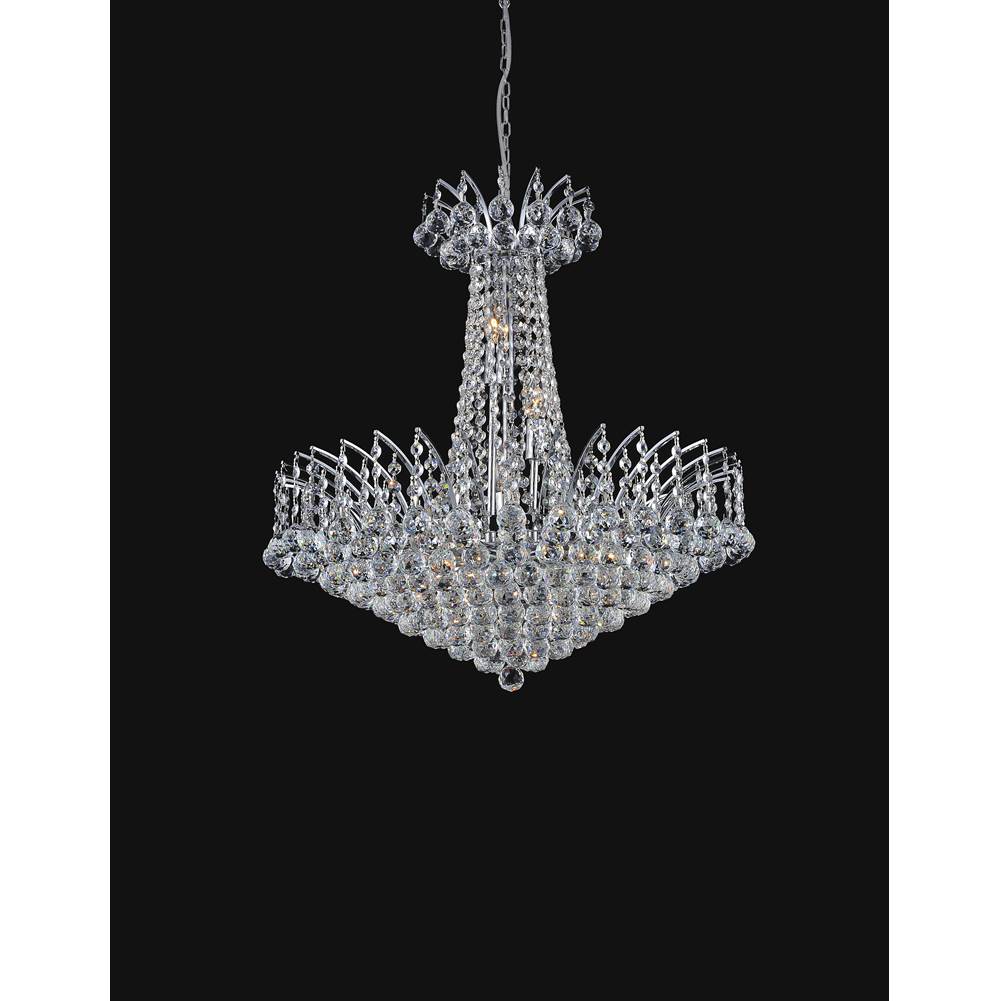 CWI Lighting Posh 22 Light Down Chandelier With Chrome Finish