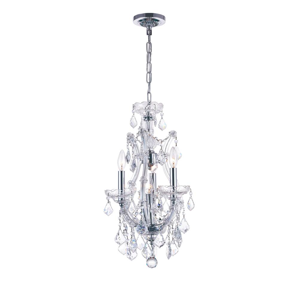 CWI Lighting Maria Theresa 4 Light Up Mini Chandelier With Chrome Finish