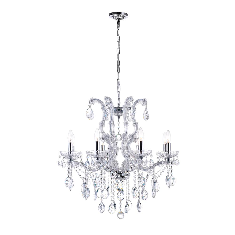 CWI Lighting Colossal 8 Light Up Chandelier With Chrome Finish