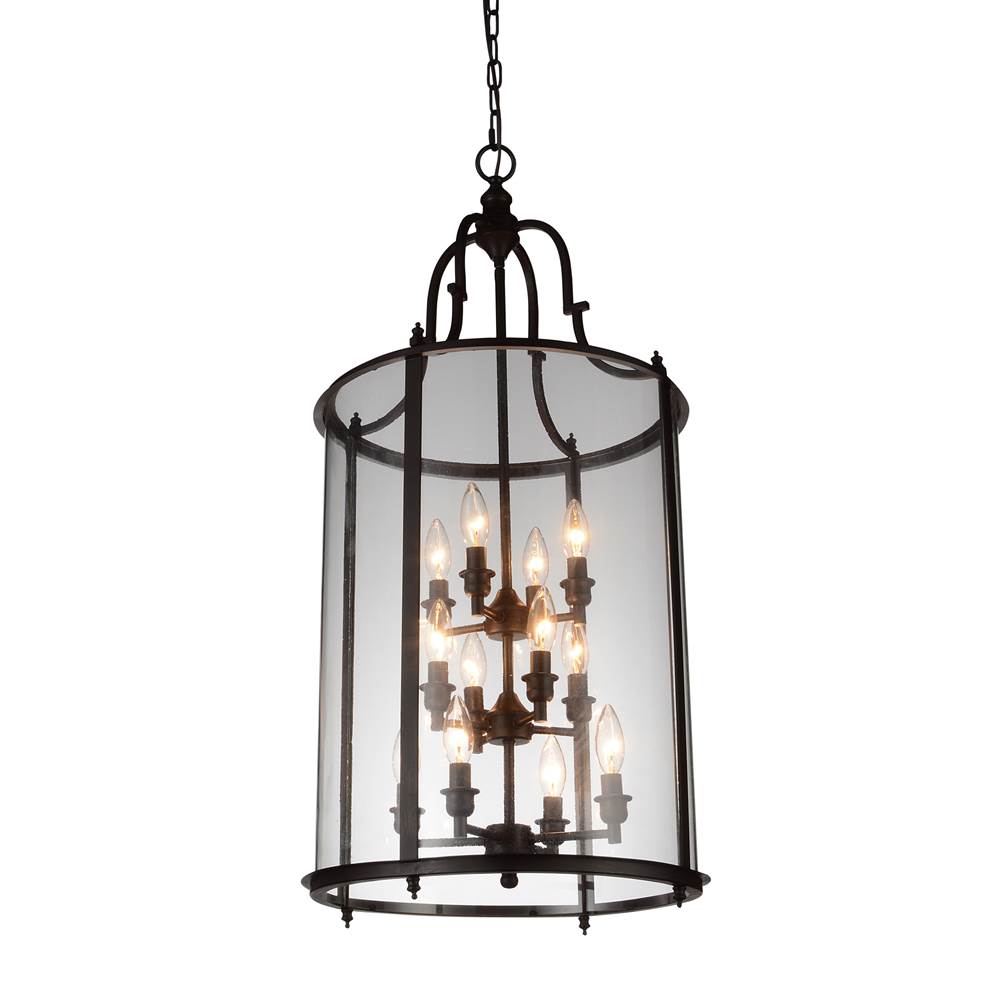 CWI Lighting Desire 12 Light Drum Shade Chandelier With Oil Rubbed Bronze Finish