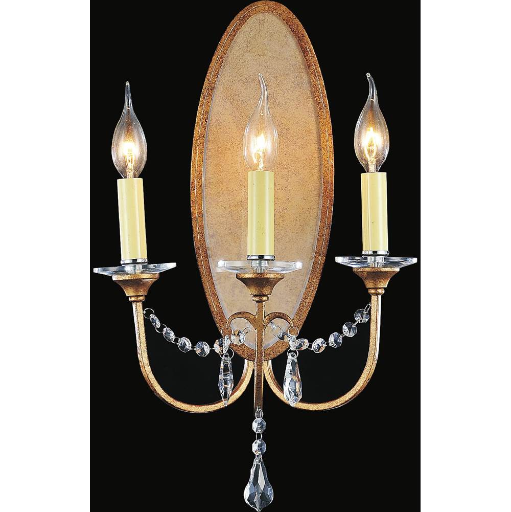 CWI Lighting Electra 3 Light Wall Sconce With Oxidized Bronze Finish